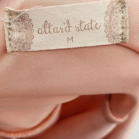 Altar'd State Bow Tie Front Floral Skater Mini Dress Medium Retro Pinup Summer - Picture 4 of 12